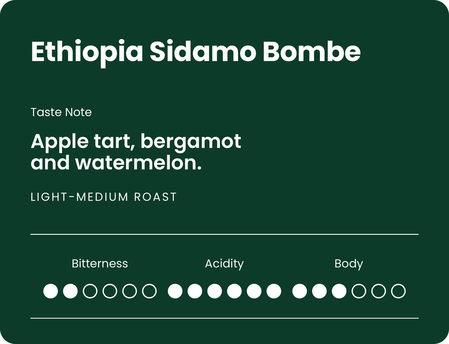 Ethiopia sidamo bombe Decaf Beans